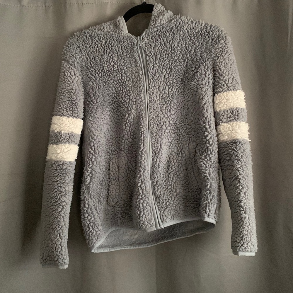 Zip up Sherpa hoodie